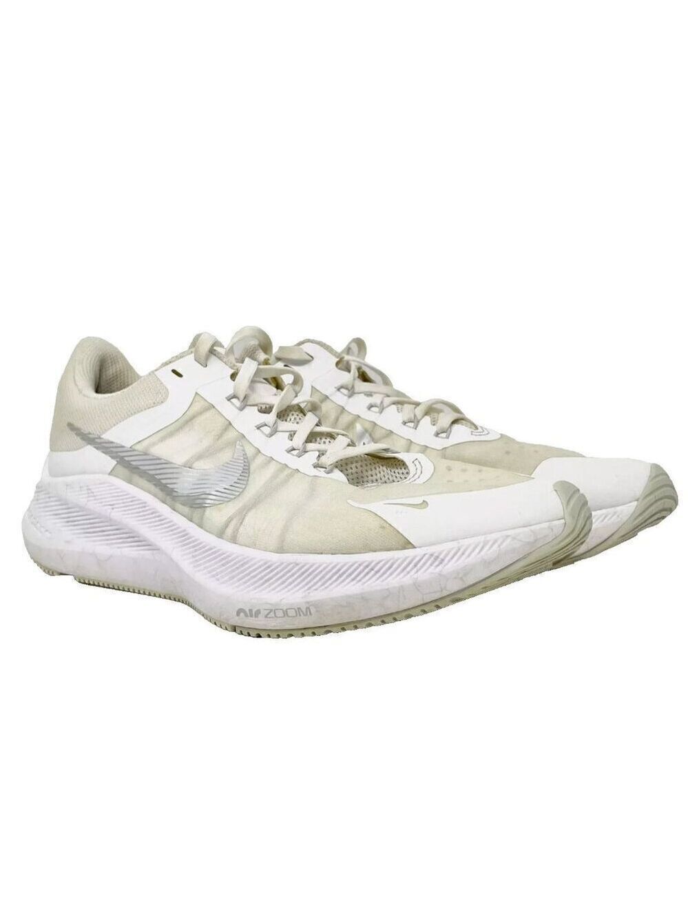 Nike Zoom Winflo 8 Running Shoes CW3421-104 White/Silver Sneakers